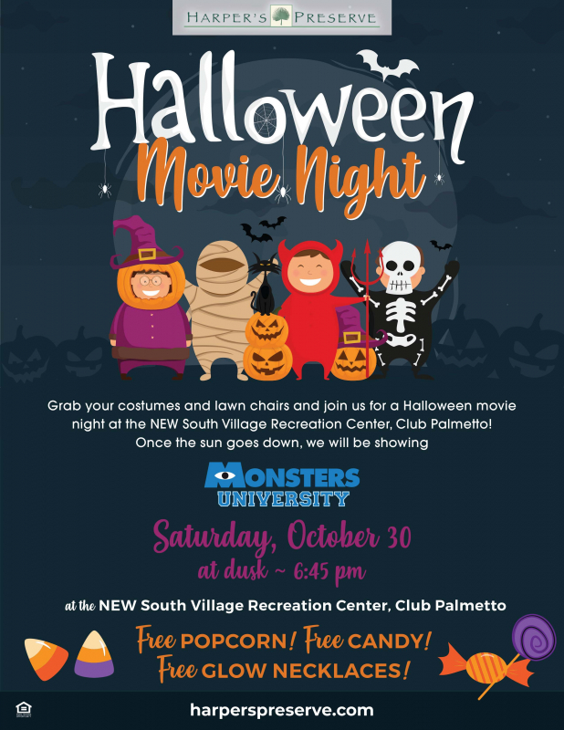 Harper's Preserve Halloween Movie Night