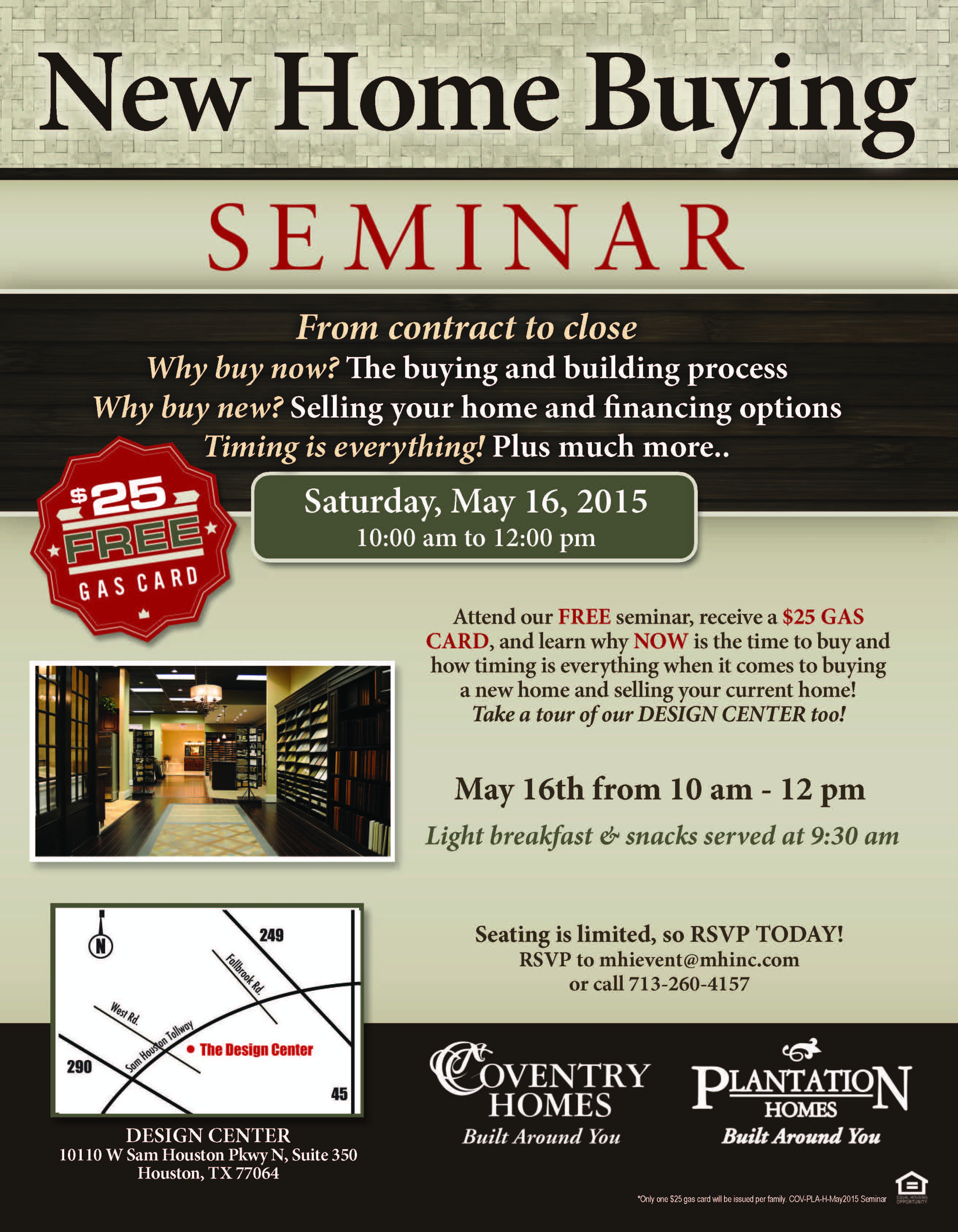 New Home Buying Seminar May 16, 2015