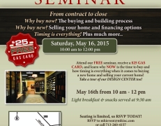 New Home Buying Seminar May 16, 2015
